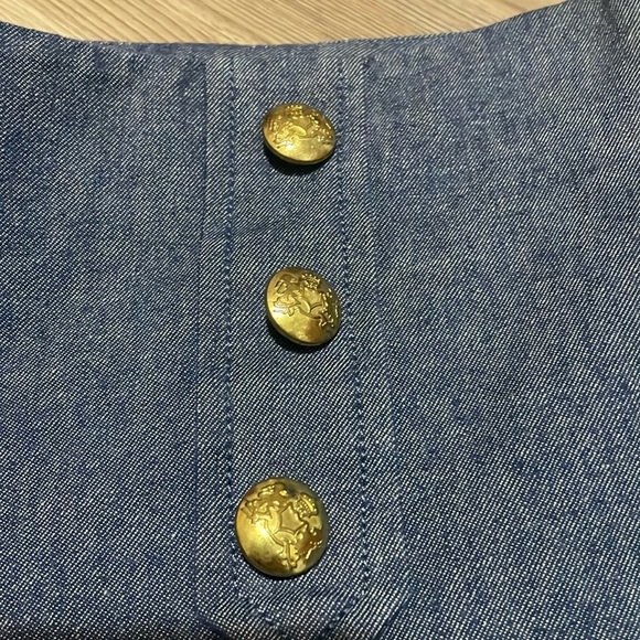 Banana Republic Sloan Skinny-Fit Sailor Ankle Pant Blue texture Ankle Size 2 - Picture 4 of 13